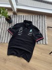 Mercedes Benz Amg Petronas Formula One Team Black Polo T-shirt Size M Men