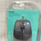 Logitech M100 Lot Of 3   Ambidextrous Wired Full Size Optical Computer Mouse New