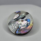 Art Deco Woman Lady In Hat Mother Of Pearl Abalone Shell Brooch Pin Vintage