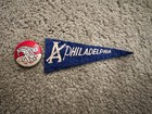 Vintage 1950 American Nut Chocolate Mini Felt Mlb Pennants   Pinback Buttons Set