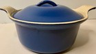 Le Creuset  18 Blue Enamel Steel Covered Casserole Baking Dish France
