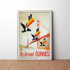 Guinness Toucans Golden Gate Bridge Vintage Beer Poster 24x36 Print