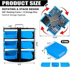 Rotating Storage Bins Tool Organizer 3 Tiers Hardware Crafts Small Parts  Nut   