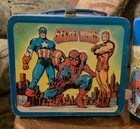 Vintage Marvel Secret Wars 1984 Aladdin Metal Lunchbox Thermos Iron Man