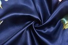 Women s Floral Long Kimono Blue Long Satin Robe Long Silk Robe Ladies Small-lrge