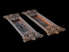 Pair Antique Victorian Pocket Door Plate Pulls Inset Door Hardware Ornate 7 5 