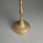 Two Vintage Brass Candlesticks Solid Brass Etched Engraved  6   India