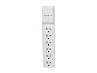 Belkin Be106001-06r 6 Ft 6 Outlets 720 J Home office Slimline Surge Suppressor