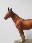 Vintage Hertwig-katzhutte  Porcelain Brown Horse Figurine On Base Germany