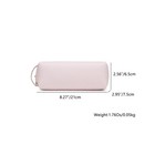 Pink Faux Leather School Pencil Case Soft Pouch Bag Durable Stylish Carry