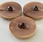 1-1 4    Extruded Celluloid Bakelite Coiled Rope Snake Spiral 3 Vintage Buttons