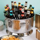 Tablecraft Btb1610 Round Double Wall Stainless Steel Beverage Tub With Base - 16