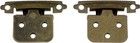 Pair Of Self-closing-variable Overlay-hinge - Antique Brass