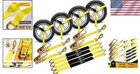 Uv Resistant 96  Car Tie Down Straps - 4 Pack