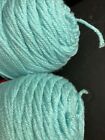 X 2 Vtg Red Heart Super Saver Yarn 0364 Light Mint Worsted 4 Ply 1 Skein New Nos