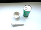 Vtg Coors Usa Heavy White Porcelain Lab Mortar   Pestle Apothecary 522-00 14h