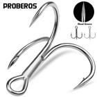 20pcs Fishing Treble Hooks High Carbon Steel Sharp Round Bend Lure Fish Hooks