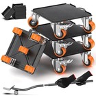 2000 Lb Capacity - Heavy Duty Furniture Movers With Wheels 6 9  X 6 9  Black