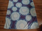 Blue Tie Dye Beach Bath Towel Large Cotton 39x68
