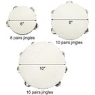 3 Pack 10 Inch  8 Inch  6 Inch Wooden Tambourine  Hand Held Drum Bell  Double   