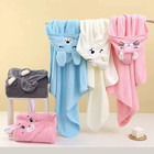 Cartoon Baby Hooded Bath Towel     Soft Newborn Towel Blanket