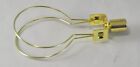 Brass Finish Clip On Adapter For Lamp Shade- Fits Round Bulb Size No Harp Needed