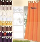 Heimtexland Decorative Curtain With Loops And Ruching Tape Orange 245 X 140 Cm