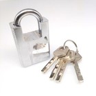 2pcs Anti-theft Lock Padlock With 4 Keys Height 1 58 Inch Width 1 18 Inch