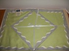 2 Sets Of Vintage Green Linen Placemats   Napkins bucilla   Leacock 8 Pieces nib