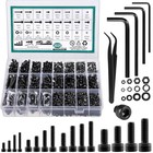 2024 Pcs Metric Screw Assortment  Bolts And Nuts Assortment Metric Machine Sc   