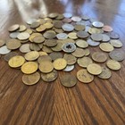 100 Miscellaneous Random Coin Tokens Lot Brass Copper Aluminum Game Parking More