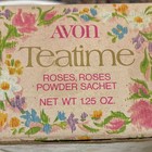 Avon Teatime Roses Scented Body Powder Sachet Teapot Boxed 1 25 Oz