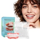 False Teeth Set Full Dentures adjustable Silicone Dentures To Fit Over Existing