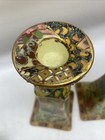 Pair Of Royal Satsuma Hand Painted  Candle Holders Candlesticks Pheasant