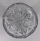 Vintage Cut Glass Crystal Vase Starburst Pattern 10in Heavy Clear