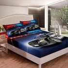 Police Car Fitted Sheet Twin Size policeman Vehicle Car Bedding Sets For Kids Bo