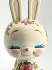 Bunny Rabbit Bank Anthropomorphic Floral Vintage Faiancas Subtil Portugal 7 