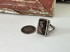 Harvey Era Navajo Sterling Silver Jasper Handmade Southwest Ring Native American