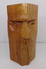 Vintage Hand Carved Whimsical  Folk Art Woodspirit Wood Decor Old Beard Man Face