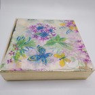 Vintage Cocktail Napkins Box Set Hostess Beverage Luncheon Tea Party Floral New