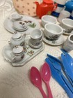 Huge Vintage Lot Pretend Play Dishes Kitchen Utensils  Plastic  Glass  Crafts