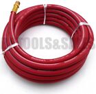 25ft X 1 4  Id Continental Red Rubber Hose Air Tool Compressor 1 4  Npt Made Usa