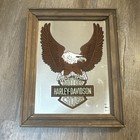Harley-davidson Motor Cycles Eagle Logo Framed Wall Mirror Sign
