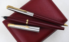 Vintage Parker 45 Fountain Pen   Pencil Set Red M Nib