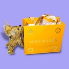 Lvmonogram Women s Pu Leather French Bulldog Keychain bag Charm gift Bag