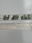 Cactus Succulent 2    Washi Tape Samples Desert Gold Foil Blooms 2 Foot Samples