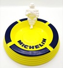 Michelin Man Bibendum Bib Figure Collection Ashtray Yellow Used    chip Bottom