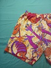Vintage 90s K w b l  Los Angeles Rayon Shorts Size L - Abstract Jungle Print