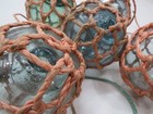 5 Authentic 3  Inch Japanese Netted Glass Float Ball Buoy Tiki Hut Bar  f4b134d 