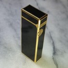 Vintage Dunhill Rolla Gas Lighter Black Lacquer     Mark Working Condition